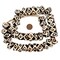 The Bead Chest Batik Bone Beads - Full Strand of Fair Trade African Beads (Faceted, Eye Design)